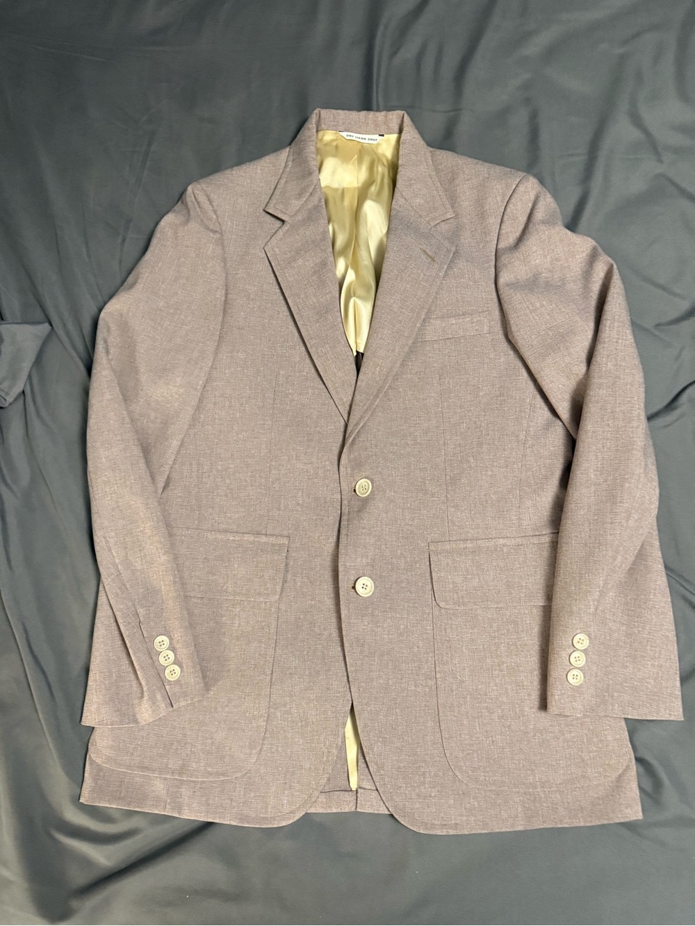 Vintage 70s John Alexander 2pc Blazer & Vest Set 40R Taupe Micro Check ACWA